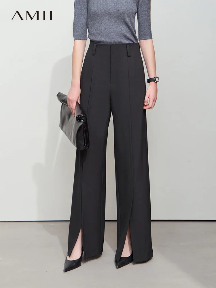 AMII Minimalist Wide Leg Pants Women 2025 Spring New Gentle Solid Loose Versatile Office Lady Casual High Slit Pants 12511044
AMII Minimalist Wide Leg Pants Women 2025 Spring New Gentle Solid Loose Versatile Office Lady Casual High Slit Pants 12511044