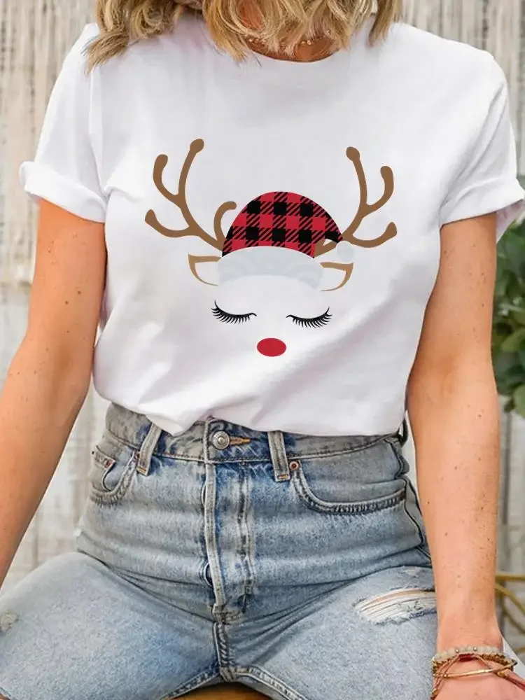 Lovely Gift Style Trend Tee Top Christmas Lady New Year Short Sleeve Print Fashion Women TShirt Clothing Clothes Graphic Tshirts
Lovely Gift Style Trend Tee Top Christmas Lady New Year Short Sleeve Print Fashion Women TShirt Clothing Clothes Graphic Tshirts
