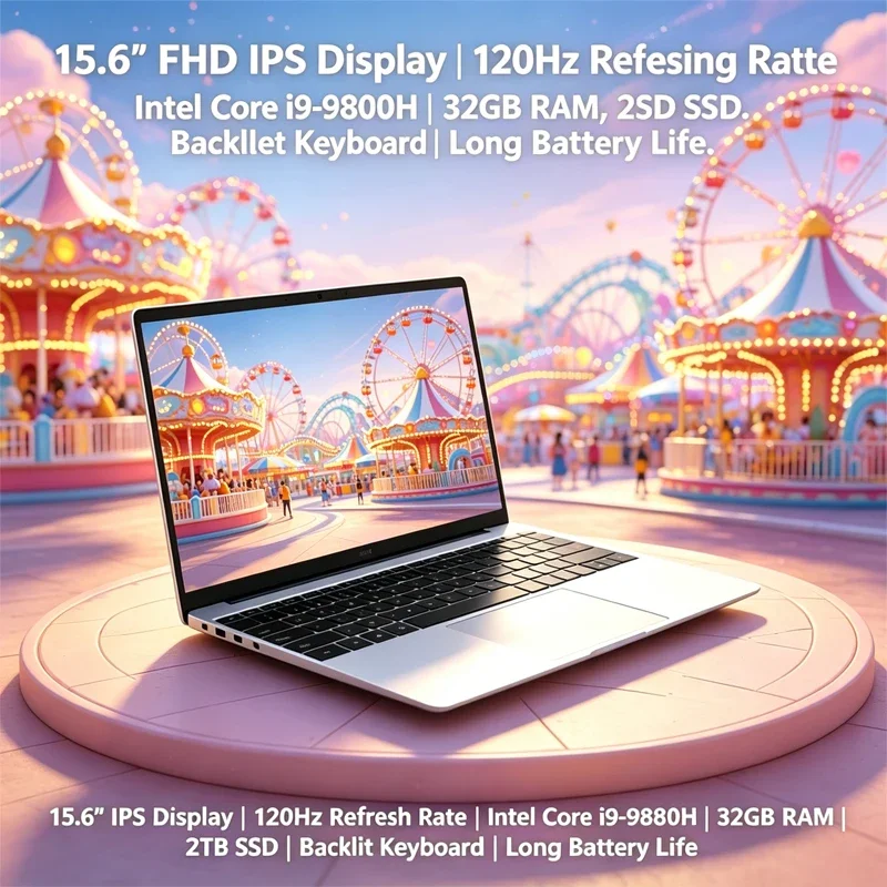 15.6 Inch FHD IPS Notebook 120Hz Screen Intel i9-9880H 32GB RAM 2TB Fast SSD Backlit Keyboard Long Lasting Battery
15.6 Inch FHD IPS Notebook 120Hz Screen Intel i9-9880H 32GB RAM 2TB Fast SSD Backlit Keyboard Long Lasting Battery