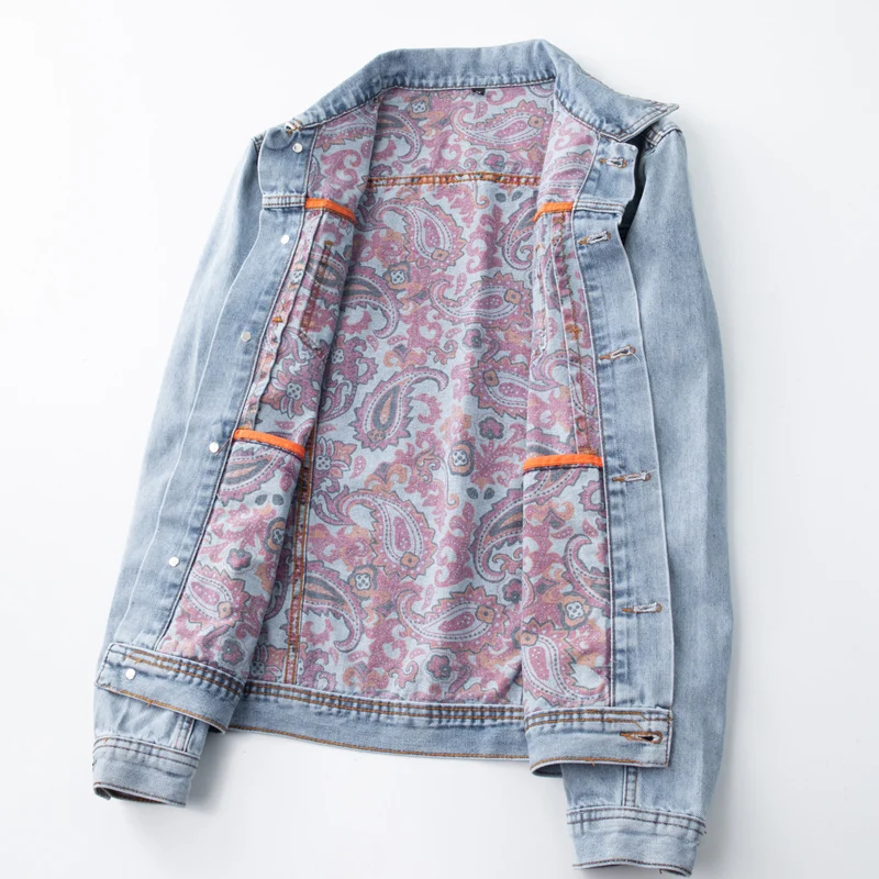 DLL0521 Spring and Autumn High Street Korean Style Washed Blue Trendy Versatile Printed Fabric Light Blue Simple Denim Jacket fo
DLL0521 Spring and Autumn High Street Korean Style Washed Blue Trendy Versatile Printed Fabric Light Blue Simple Denim Jacket fo