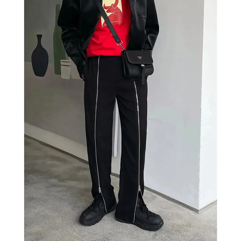 Men Fashion Zipper Split Casual Pants Hip Hop High Street Loose Straight Trousers For Male New Techwear Harajuku Sweatpants
Men Fashion Zipper Split Casual Pants Hip Hop High Street Loose Straight Trousers For Male New Techwear Harajuku Sweatpants