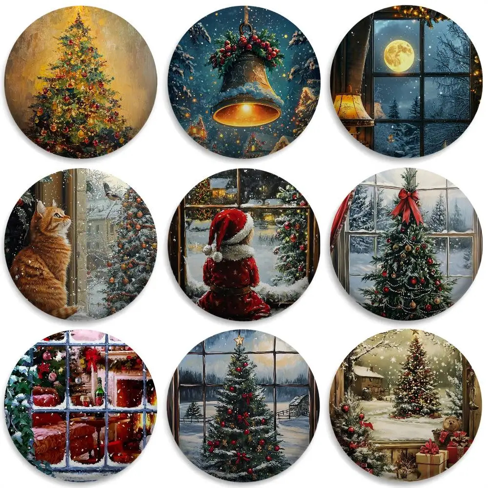 Christmas Window Snow Badges Round Exquisite Badge Brooches Creative Pins For Clothes Hat Backpack Gift Accessories
Christmas Window Snow Badges Round Exquisite Badge Brooches Creative Pins For Clothes Hat Backpack Gift Accessories
