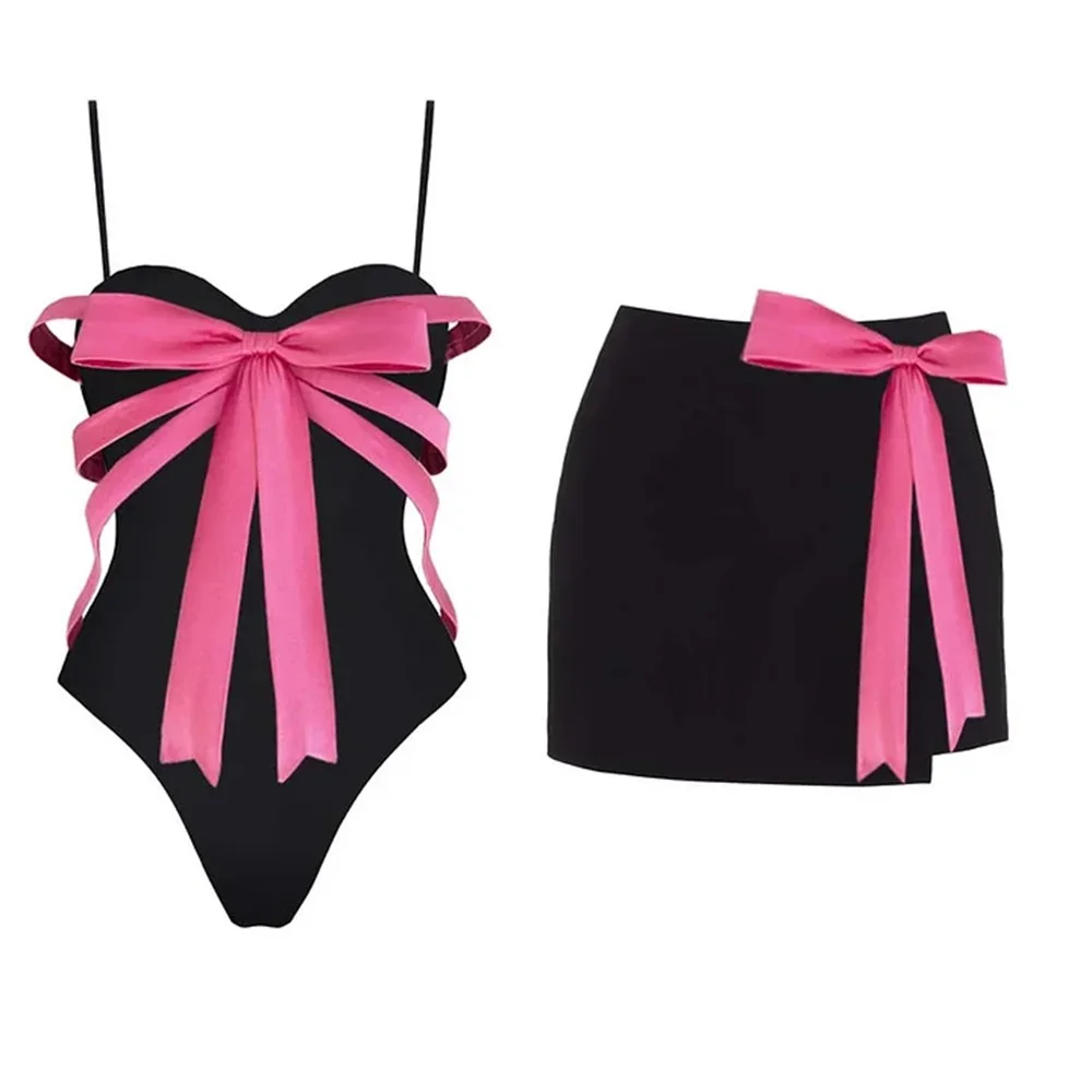 2Pcs Retro One Piece Swimsuit Sexy Women Bikinis 2025 Hollow Swimwear Bow Tie Swim Suits Biquini Female Bodysuit Beach Outfits
2Pcs Retro One Piece Swimsuit Sexy Women Bikinis 2025 Hollow Swimwear Bow Tie Swim Suits Biquini Female Bodysuit Beach Outfits