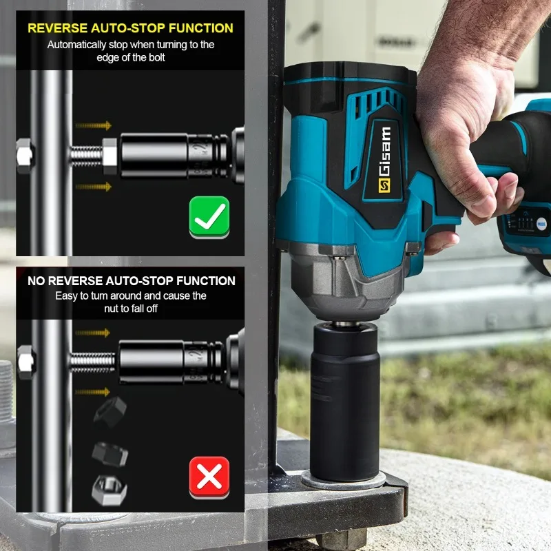 【Hot Item】 1200N.M Torque Brushless Electric Impact Wrench 1/2 inch Cordless Wrench Screwdriver Power Tool For 18V Battery
【Hot Item】 1200N.M Torque Brushless Electric Impact Wrench 1/2 inch Cordless Wrench Screwdriver Power Tool For 18V Battery