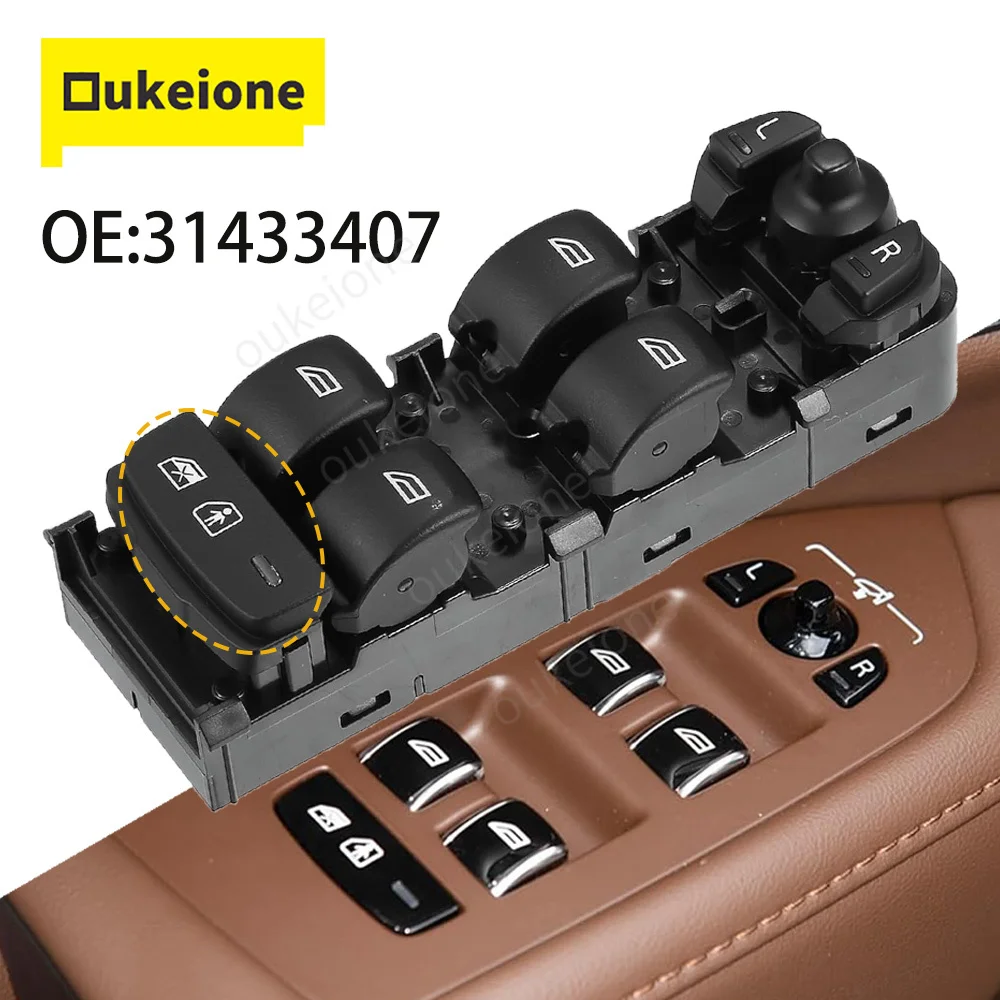Front Left Electric Master Power Window Control Switch Button for Volvo XC90 XC60 V90 V60 S60 S90 31433407 Car Accessories
Front Left Electric Master Power Window Control Switch Button for Volvo XC90 XC60 V90 V60 S60 S90 31433407 Car Accessories