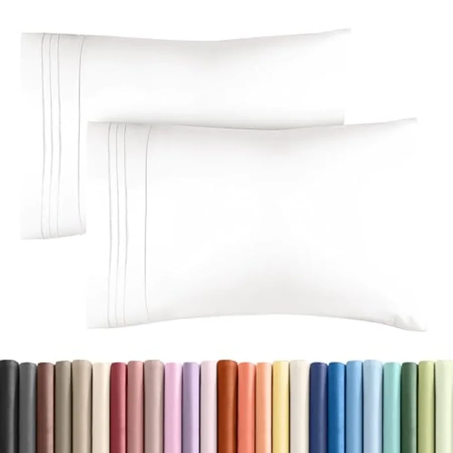 Pillow Cases Set of 2 - Ultra Soft Hotel Quality Pillowcase Covers - Comfy, Cozy and Wrinkle Free - Shrinkage and Fade Resistan
Pillow Cases Set of 2 - Ultra Soft Hotel Quality Pillowcase Covers - Comfy, Cozy and Wrinkle Free - Shrinkage and Fade Resistan