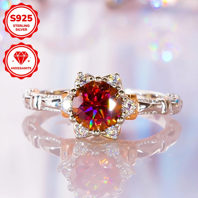 1PC 1Ct Flowers Moissanite S925 Silver Ring,Yellow and Red Bouquet Crown Ring, for Wedding Engagement Band Fine Jewelry for Lady
1PC 1Ct Flowers Moissanite S925 Silver Ring,Yellow and Red Bouquet Crown Ring, for Wedding Engagement Band Fine Jewelry for Lady