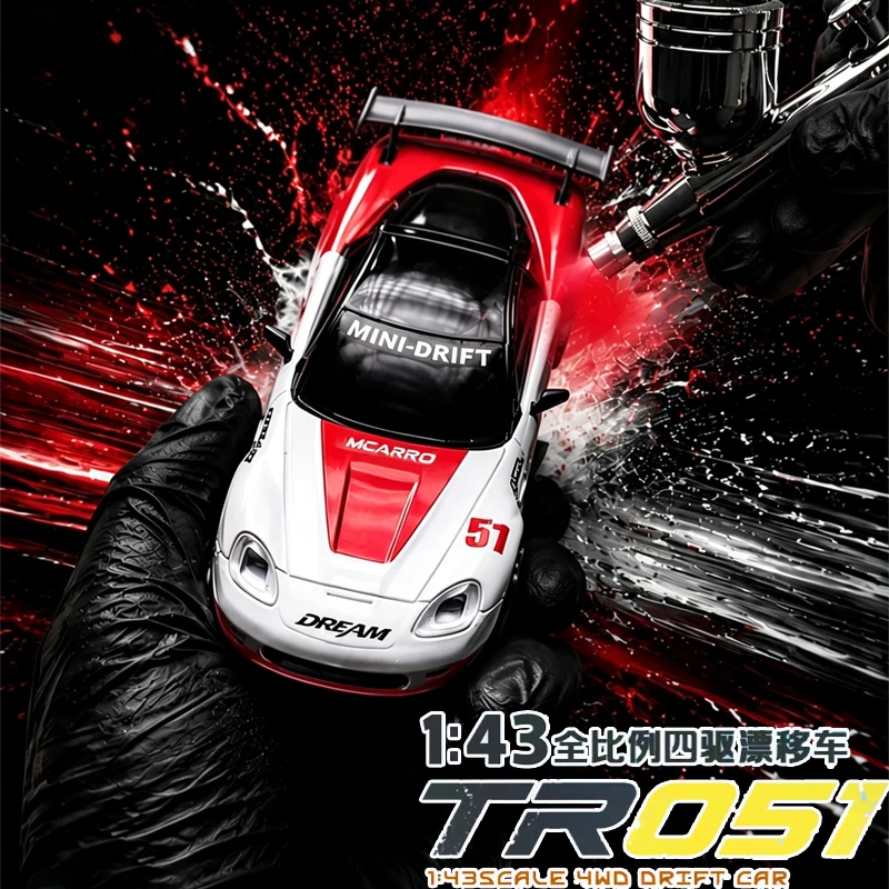 MC051 1:43 RC Drift Car 4WD Full Proportional with Gyroscope, Painted Shell, Simulation Calipers - Mini Racing Model Toy
MC051 1:43 RC Drift Car 4WD Full Proportional with Gyroscope, Painted Shell, Simulation Calipers - Mini Racing Model Toy