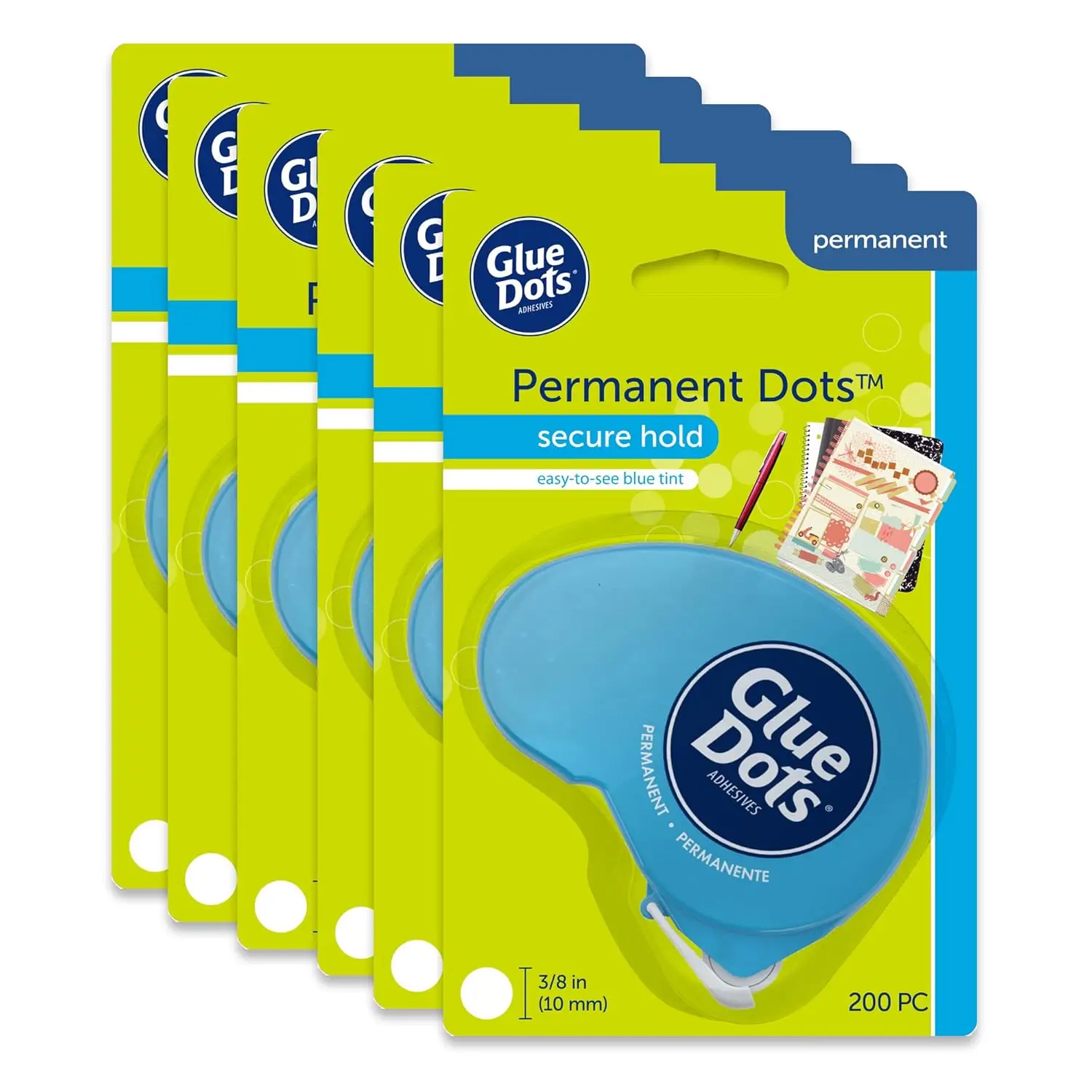 Glue Dots 6-Ct. Dot N' Go Dispenser Set, 200 Permanent Dots Each, No Mess
Glue Dots 6-Ct. Dot N' Go Dispenser Set, 200 Permanent Dots Each, No Mess