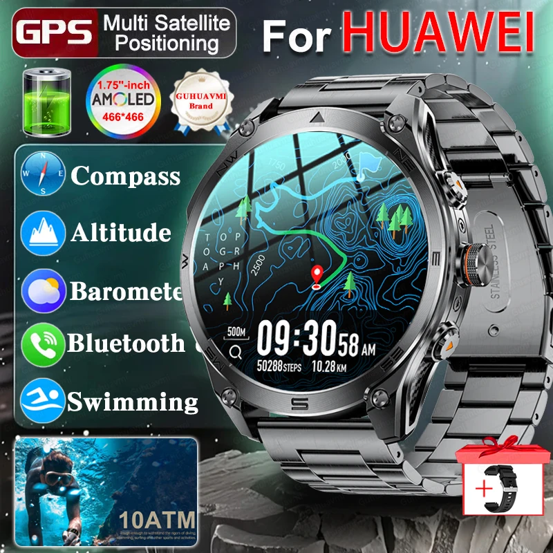 2025NEW Military GPS Smartwatch 1.75" AMOLED Screen Compass Barometric Altimeter Flashlight BT Call Smart Watch 10ATM Waterproof
2025NEW Military GPS Smartwatch 1.75" AMOLED Screen Compass Barometric Altimeter Flashlight BT Call Smart Watch 10ATM Waterproof