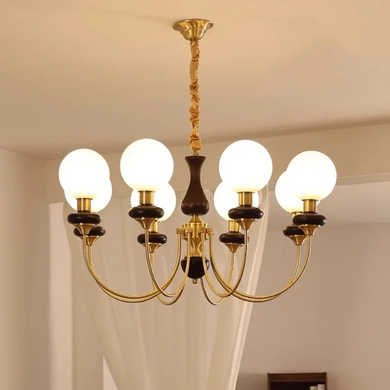 Living room Pendant Lights American retro luxury atmosphere walnut master bedroom study lamp
Living room Pendant Lights American retro luxury atmosphere walnut master bedroom study lamp