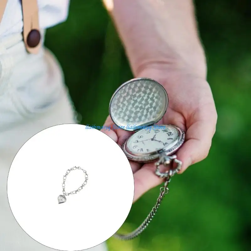 573B Antique Lobster Clasp Neck Chain Alloy Heart Shaped Pocket Watch Chain Necklace Unique Fashion Accessory Jewelry
573B Antique Lobster Clasp Neck Chain Alloy Heart Shaped Pocket Watch Chain Necklace Unique Fashion Accessory Jewelry