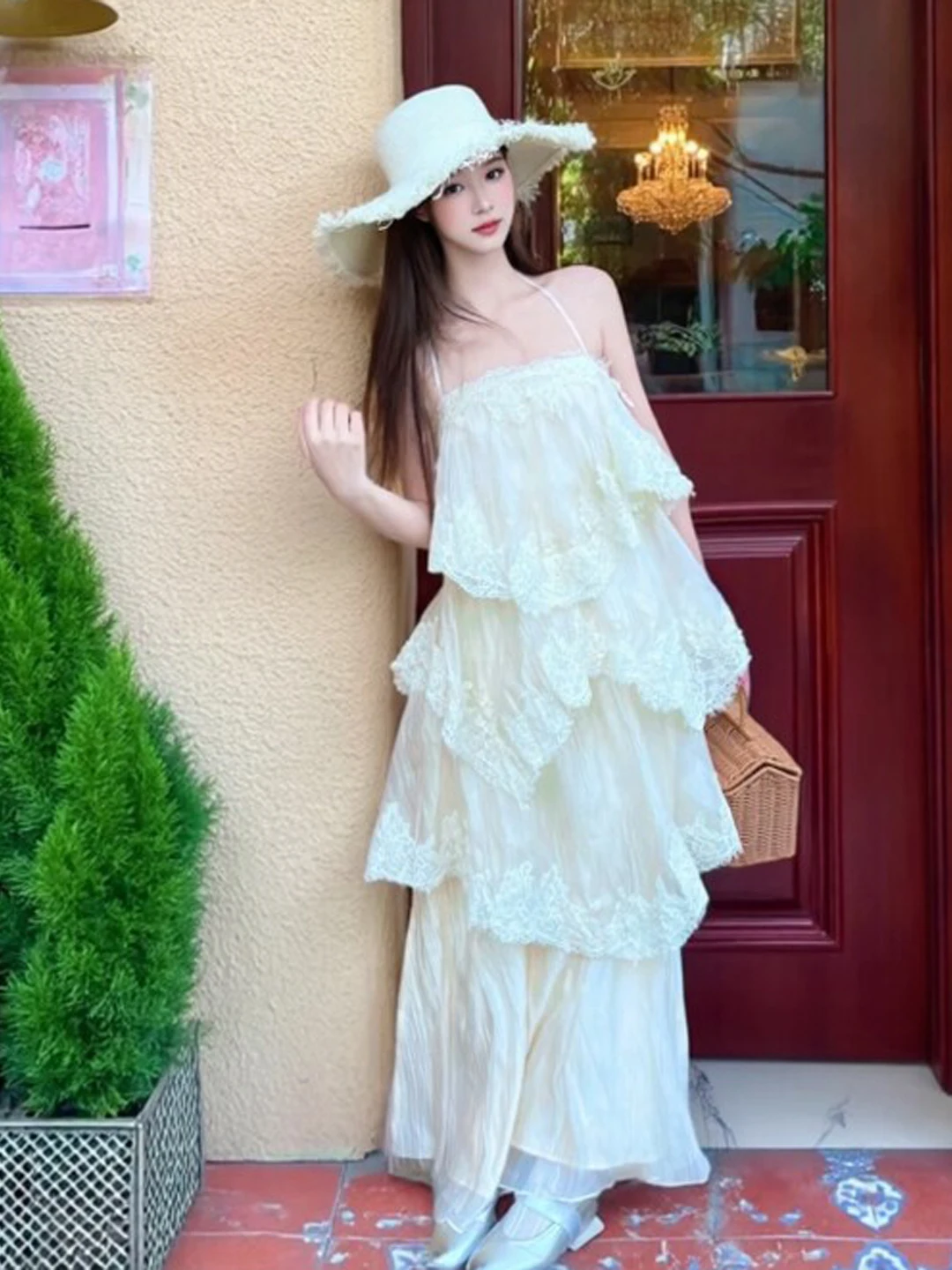 Gentle Breeze Unique Puffy Cake Strap Fairy Dress Beach Vacation Style Women's Dress Summer Soft Cotton No Sleeve H-Shape
Gentle Breeze Unique Puffy Cake Strap Fairy Dress Beach Vacation Style Women's Dress Summer Soft Cotton No Sleeve H-Shape