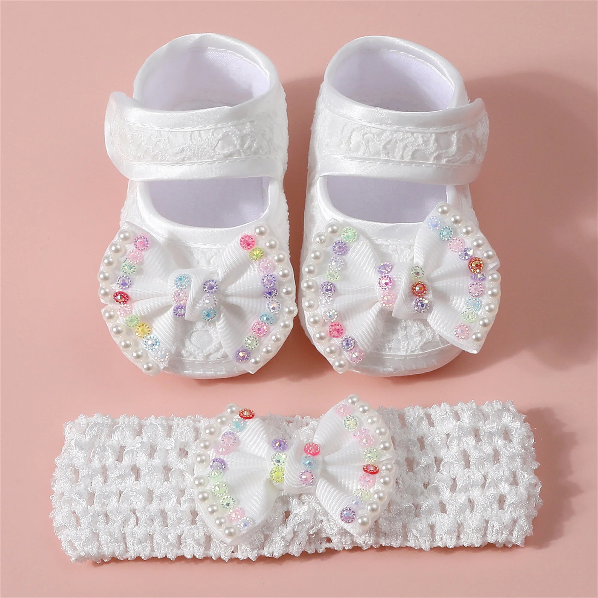Infant Girls Christening Shoes and Headband Sparkly Bow Mary Jane Flats with Matching Hair Accessory Set
Infant Girls Christening Shoes and Headband Sparkly Bow Mary Jane Flats with Matching Hair Accessory Set