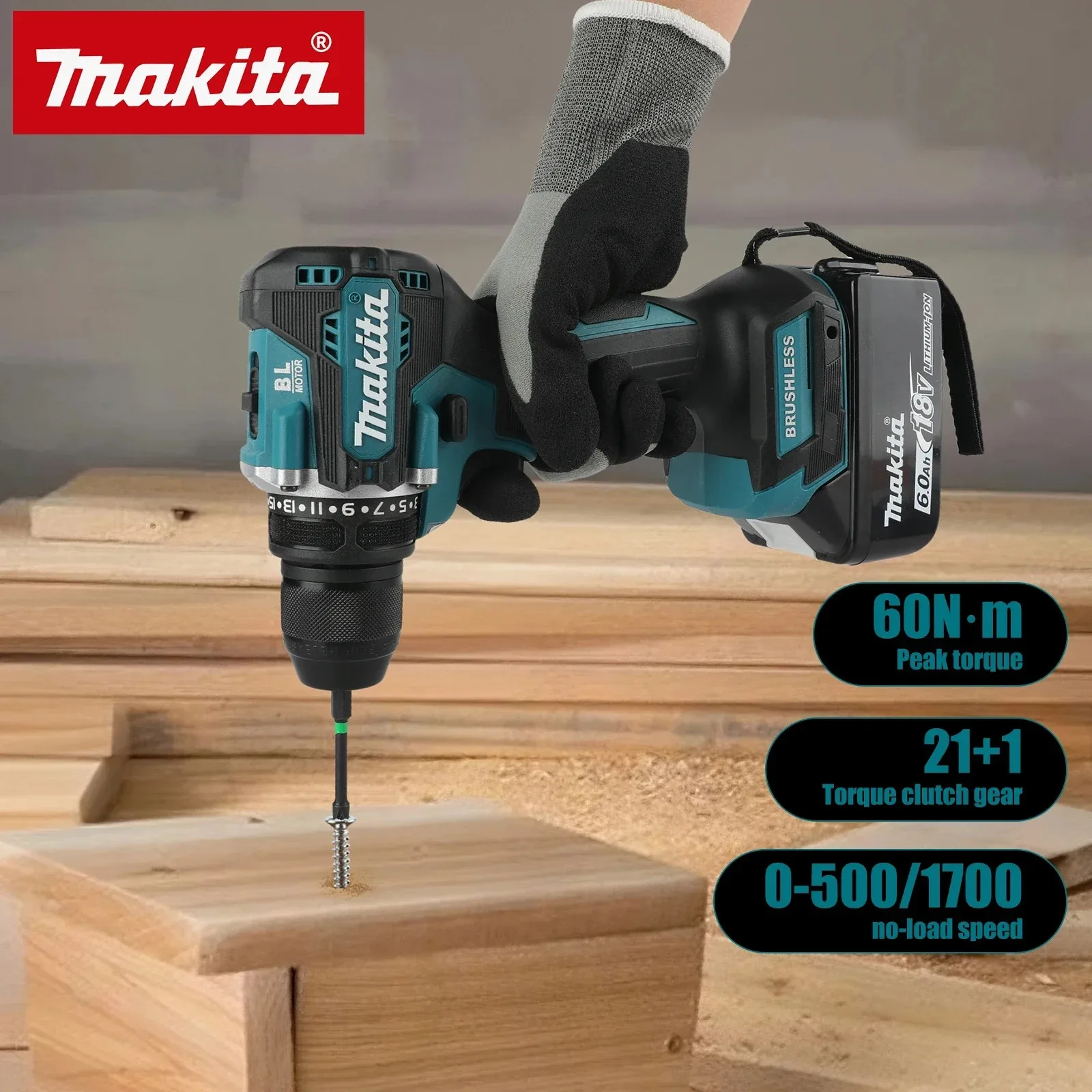 Makita DDF487 Brushless Lithium Electric Driver Electromechanical Drill Screwdriver for Makita 18V Battery
Makita DDF487 Brushless Lithium Electric Driver Electromechanical Drill Screwdriver for Makita 18V Battery