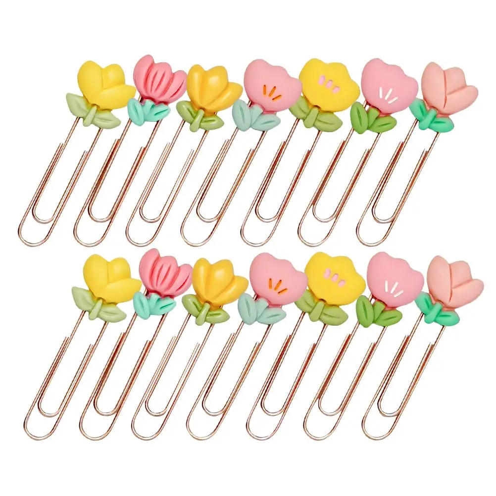 14 Pcs Flower Paper Clip Bookmark Cartoon Theme PVC Metal Material Cute Aesthetic Office Supplies Students Writers Readers DIY
14 Pcs Flower Paper Clip Bookmark Cartoon Theme PVC Metal Material Cute Aesthetic Office Supplies Students Writers Readers DIY