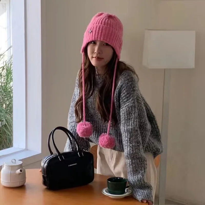 Ins Cute Pom-pom Strap Beanies Cap for Women Autumn and Winter Outdoor Leisure Warm Fashion Versatile Sweet Pullover Knitted Hat
Ins Cute Pom-pom Strap Beanies Cap for Women Autumn and Winter Outdoor Leisure Warm Fashion Versatile Sweet Pullover Knitted Hat