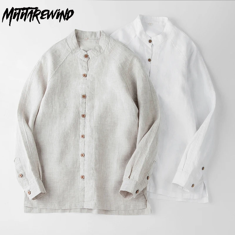 Spring Summer Pure Linen Shirt Men Daily Long Sleeve Casual Stand Collar Plain Shirt Chinese Vintage Clothes Breathable Tops Men
Spring Summer Pure Linen Shirt Men Daily Long Sleeve Casual Stand Collar Plain Shirt Chinese Vintage Clothes Breathable Tops Men