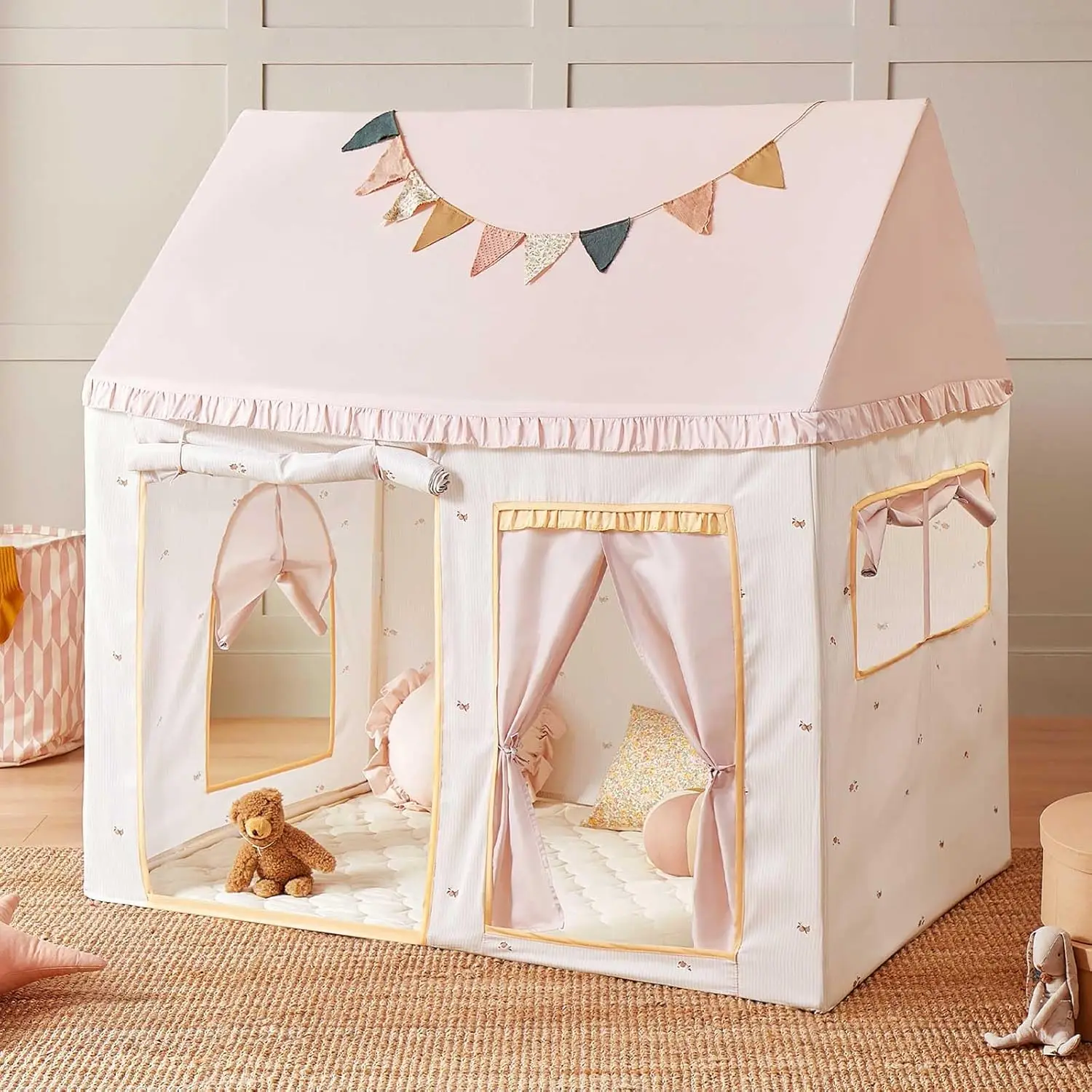 Kids Play Tent with Mat, Indoor Playhouse for Toddlers, Ideal Toy Gift for Girls 3+, Pink Design
Kids Play Tent with Mat, Indoor Playhouse for Toddlers, Ideal Toy Gift for Girls 3+, Pink Design