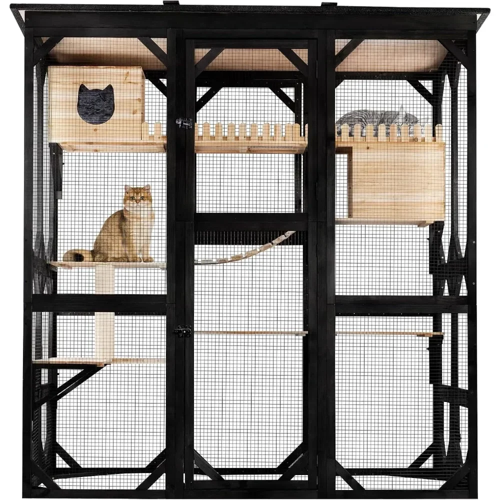 71.1" l large cat catio outdoor enclosure window acess, walk-in cage house for multiple indoor outdoor , outside
71.1" l large cat catio outdoor enclosure window acess, walk-in cage house for multiple indoor outdoor , outside