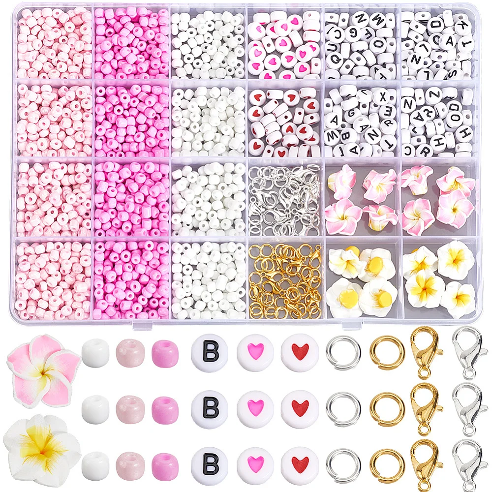DIY Glass Seed Beads Jewelry Making Kit Mixed Color 4x3mm Hole: 1mm
DIY Glass Seed Beads Jewelry Making Kit Mixed Color 4x3mm Hole: 1mm
