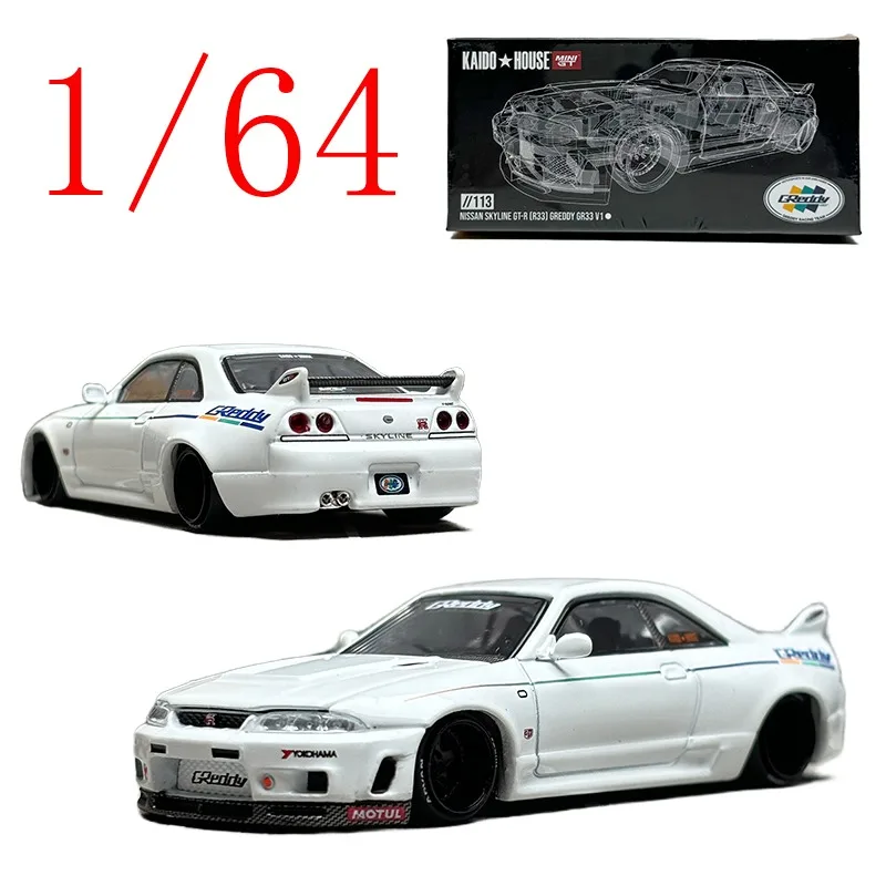 MINIGT, литая под давлением масштаб 1/64, модель автомобиля из сплава Nissan Nissan GTR R33, игровые транспортные средства, игрушки для мальчиков, подарок, оригинальная коробка
MINIGT, литая под давлением масштаб 1/64, модель автомобиля из сплава Nissan Nissan GTR R33, игровые транспортные средства, игрушки для мальчиков, подарок, оригинальная коробка