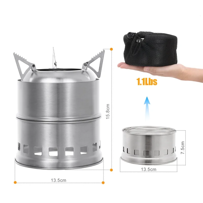 Portable Stainless Steel Lightweight Wood Stove Alcohol Stove Burner Outdoor Cooking Picnic BBQ Camping
Portable Stainless Steel Lightweight Wood Stove Alcohol Stove Burner Outdoor Cooking Picnic BBQ Camping