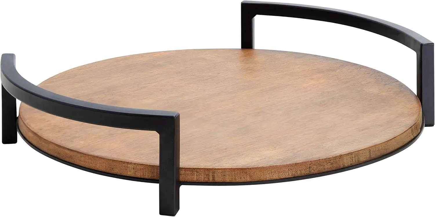Ficher Round Wood Tray, 15"" Diameter, Rustic Brown, Shabby-Chic Farmhouse Centerpieces For Table Or Ottoman
Ficher Round Wood Tray, 15"" Diameter, Rustic Brown, Shabby-Chic Farmhouse Centerpieces For Table Or Ottoman
