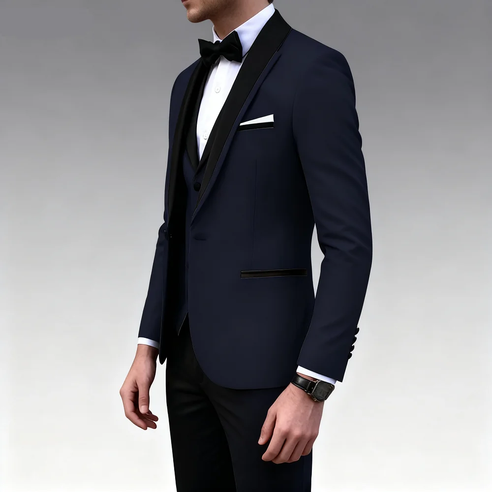 Men's Casual Tuxedos, Business Slim Fit, Monochromatic Formal Suits, Men's Dress, Shawl Lapel, One Button Blazers, Vest Pants,
Men's Casual Tuxedos, Business Slim Fit, Monochromatic Formal Suits, Men's Dress, Shawl Lapel, One Button Blazers, Vest Pants,