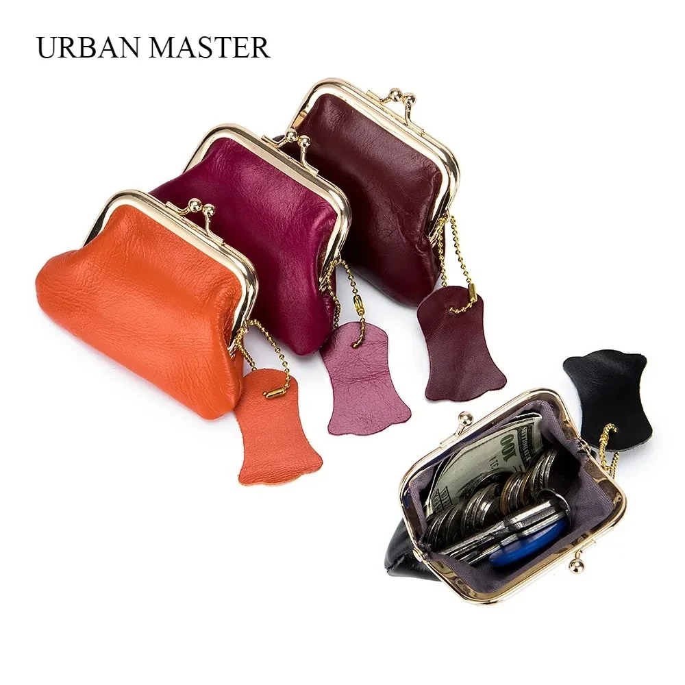URBAN MASTER Solid Color Coin Purse for Women Genuine Cow Leather Ladies Fashion Wallets Small Purses Elegant Kiss Lock Wallet
URBAN MASTER Solid Color Coin Purse for Women Genuine Cow Leather Ladies Fashion Wallets Small Purses Elegant Kiss Lock Wallet
