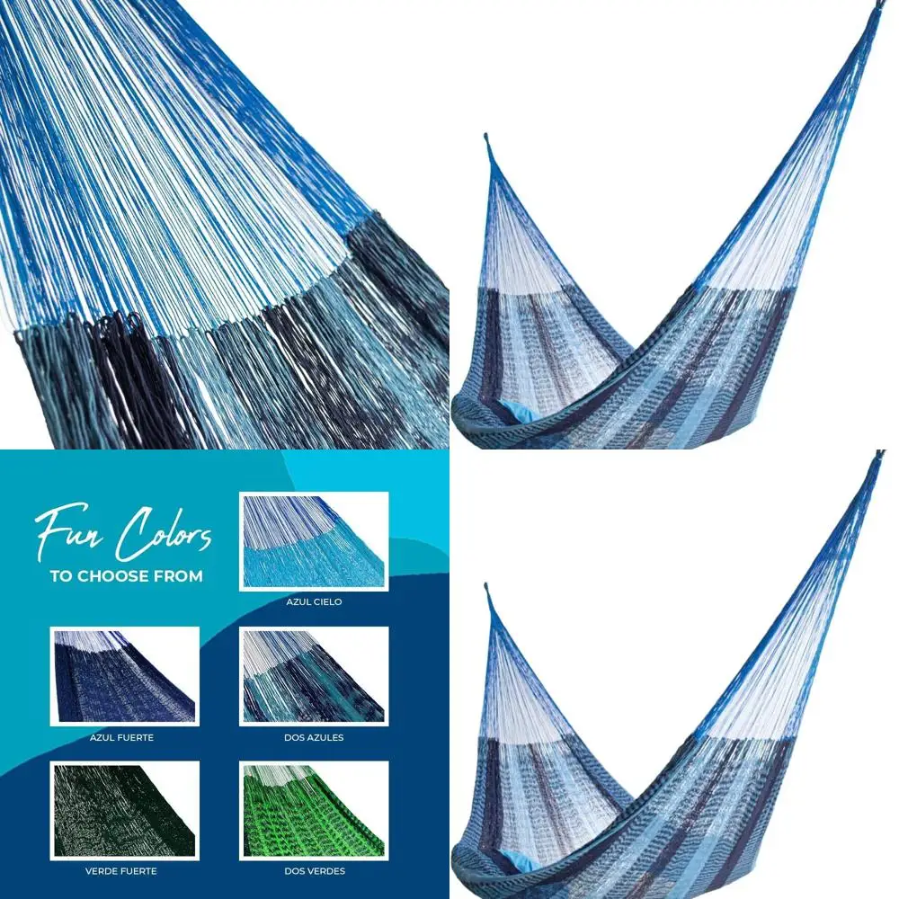 Двойной гамак Юкатан ручной работы синего цвета
Двойной гамак Юкатан ручной работы синего цвета
