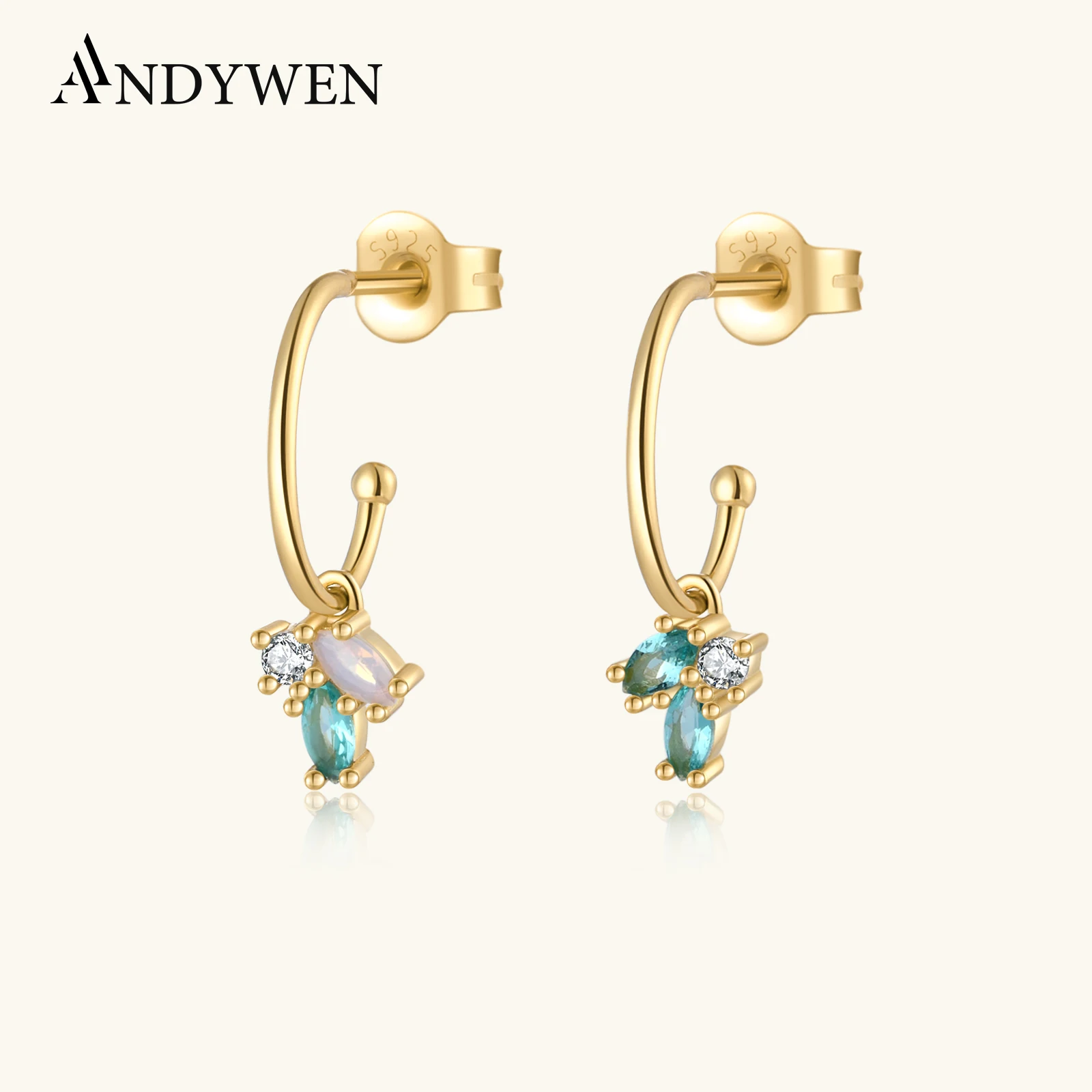 ANDYWEN 925 Sterling Silver Gold Spring Rainbow CZ Drop Earring Piercing Pendiente 2023 Wedding Special Green Jewels
ANDYWEN 925 Sterling Silver Gold Spring Rainbow CZ Drop Earring Piercing Pendiente 2023 Wedding Special Green Jewels