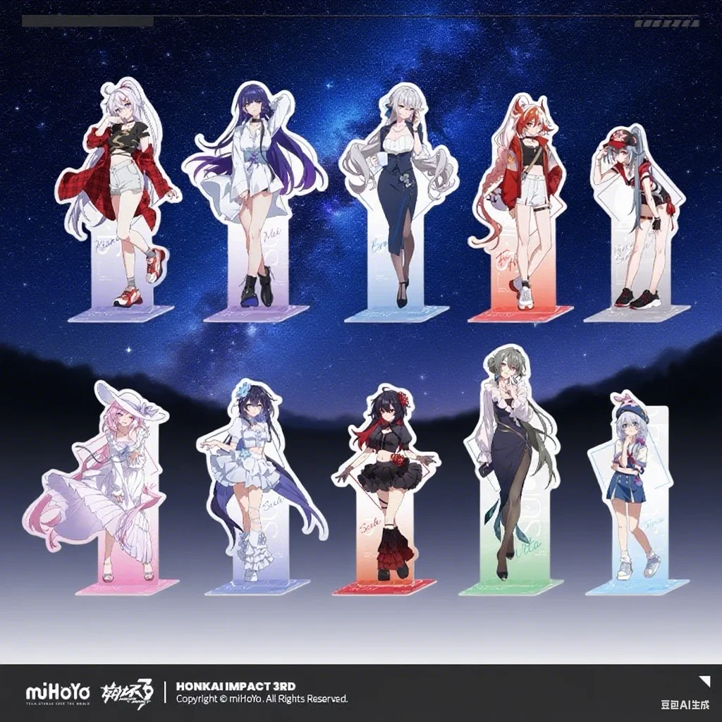 Pre Sale miHoYo Official Honkai Impact 3 Leisurely Summer Series Fifth Edition Acrylic LiPai Elysia FuHua Kiana Cosplay Anime
Pre Sale miHoYo Official Honkai Impact 3 Leisurely Summer Series Fifth Edition Acrylic LiPai Elysia FuHua Kiana Cosplay Anime