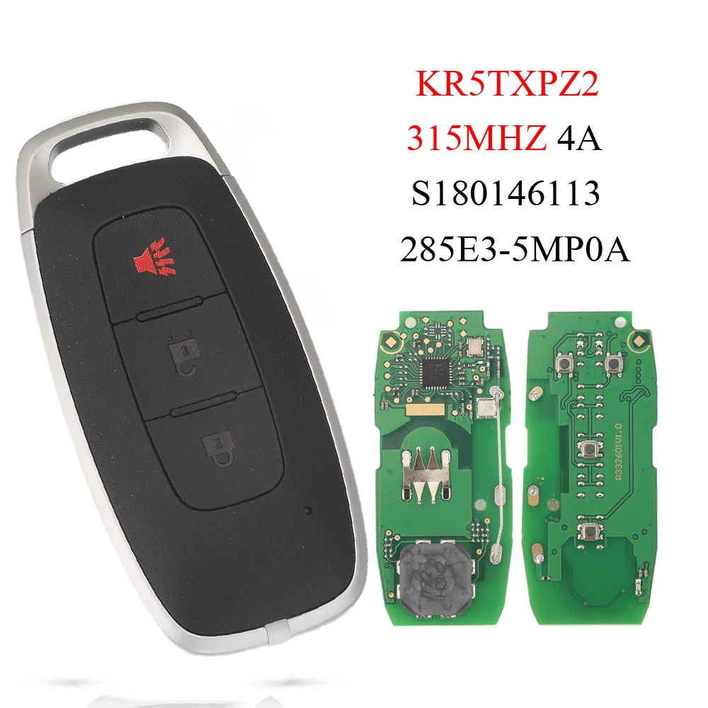 jingyuqin 315MHz KR5TXPZ2 4A 285E3-5MP0A Smart Car Key For Nissan 2023+ X-Trail Pathfinder Pogue Kicks Keyless Remote S180146113
jingyuqin 315MHz KR5TXPZ2 4A 285E3-5MP0A Smart Car Key For Nissan 2023+ X-Trail Pathfinder Pogue Kicks Keyless Remote S180146113