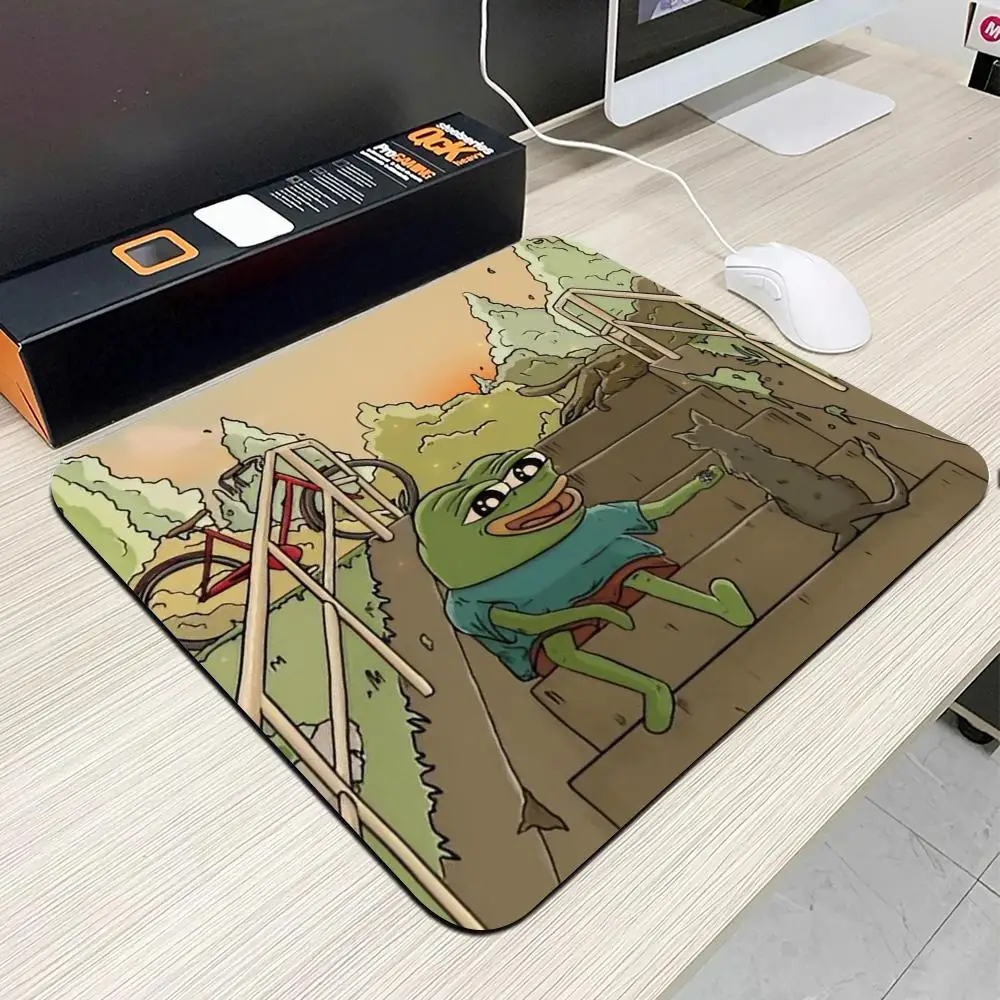 Коврик для мыши Pepe The Frog, маленькие офисные коврики для стола, компьютерные аксессуары, моющаяся нескользящая резина с прецизионным замком
Коврик для мыши Pepe The Frog, маленькие офисные коврики для стола, компьютерные аксессуары, моющаяся нескользящая резина с прецизионным замком