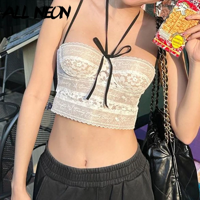 ALLNeon Hotsweet Lace See Through Strap Corset Tops Summer Basic Lingerie Y2K Coquette Slim Halter Vests Fairy Sheer Tanks Top
ALLNeon Hotsweet Lace See Through Strap Corset Tops Summer Basic Lingerie Y2K Coquette Slim Halter Vests Fairy Sheer Tanks Top