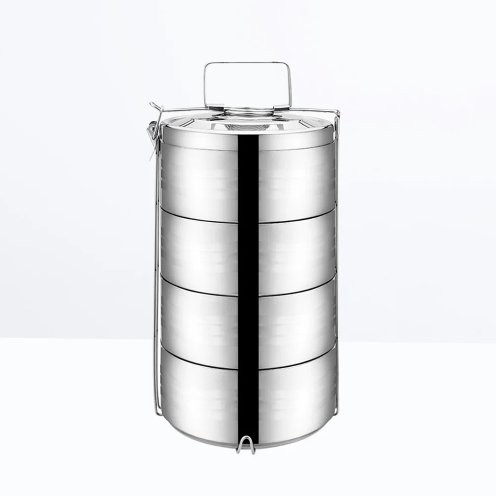 Stainless Steel Insulated Lunch Box 4-tier Portable Food Container for Picnic School Office (18cm) 
Stainless Steel Insulated Lunch Box 4-tier Portable Food Container for Picnic School Office (18cm)