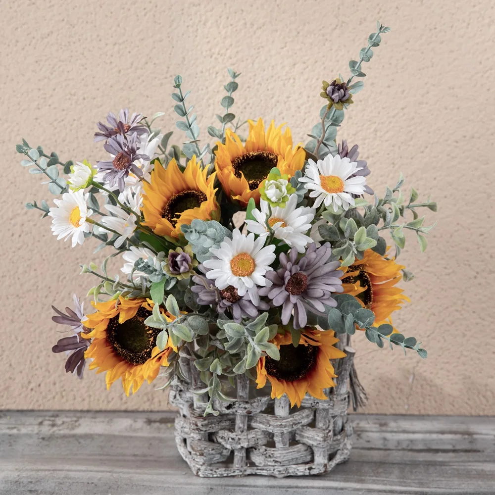 4Pcs Sunflowers peony Artificial Flowers Fall Summer Decor Fake Fall Flowers Silk Faux Sunflower Bouquet
4Pcs Sunflowers peony Artificial Flowers Fall Summer Decor Fake Fall Flowers Silk Faux Sunflower Bouquet