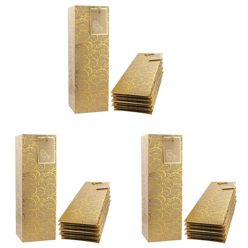 New-Wine Bags, Kraft Paper Wine Bag 30 Pcs Gift Wine Bags With Handles, Single Bottle Paper Wine Bag Bulk For Christmas
New-Wine Bags, Kraft Paper Wine Bag 30 Pcs Gift Wine Bags With Handles, Single Bottle Paper Wine Bag Bulk For Christmas