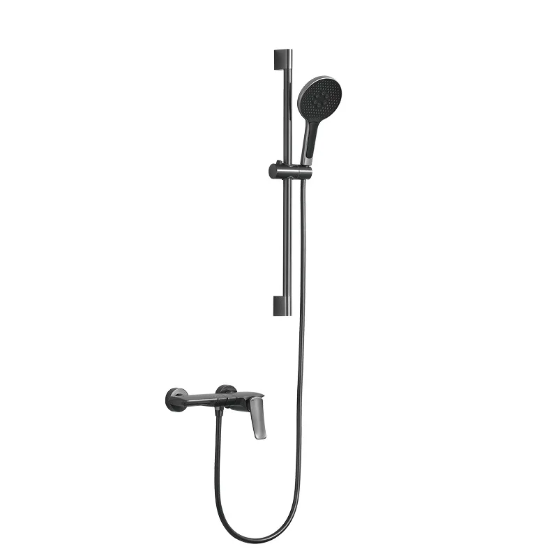 Minimal gun gray shower shower set, no top spray split hotel household simple all-copper hot and cold faucet
Minimal gun gray shower shower set, no top spray split hotel household simple all-copper hot and cold faucet