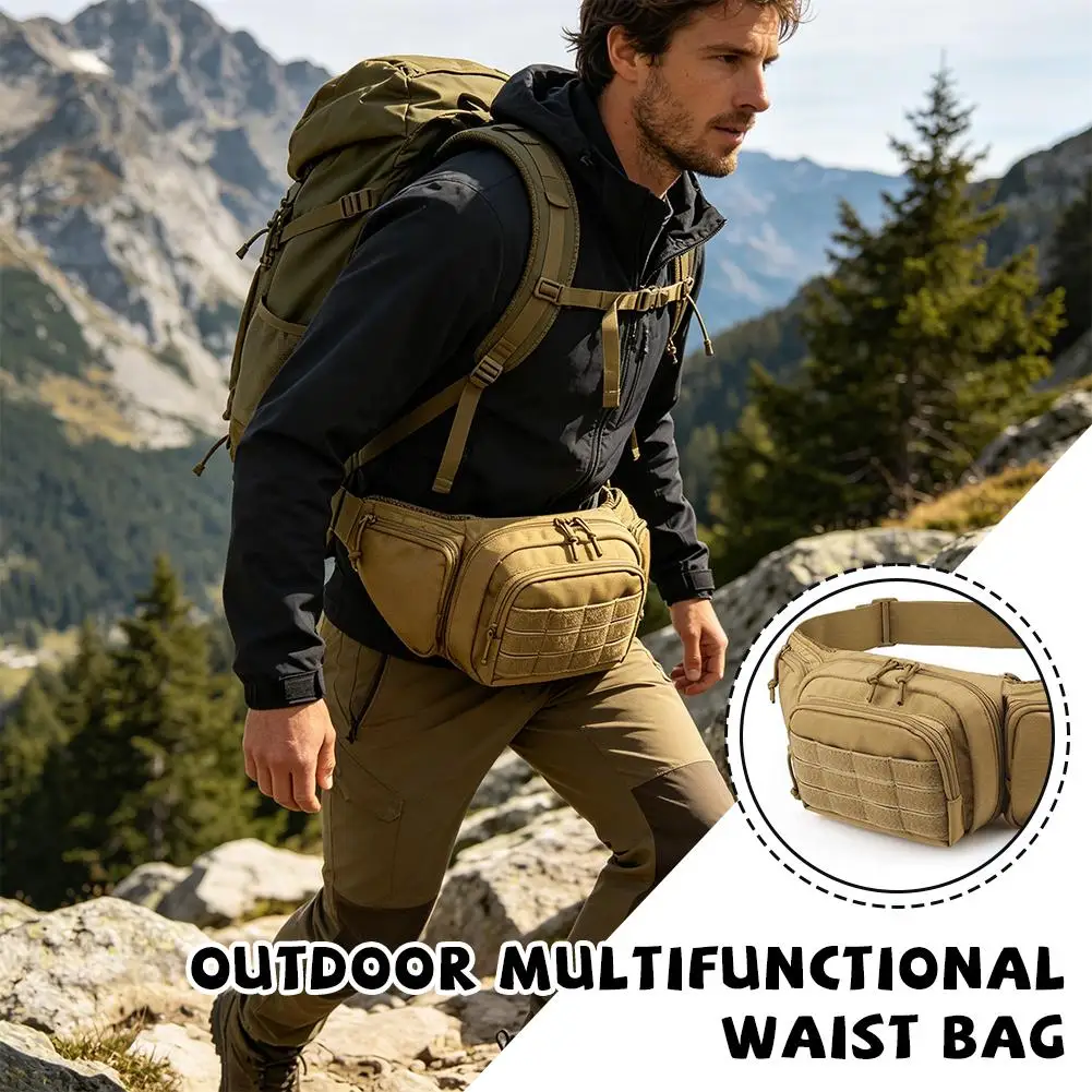 Men Nylon Tactical Fanny Pack Multifunctional Waist Bag, Outdoor Cycling Camping Hiking CS Utility Hip Pouch Adjustable Strap
Men Nylon Tactical Fanny Pack Multifunctional Waist Bag, Outdoor Cycling Camping Hiking CS Utility Hip Pouch Adjustable Strap