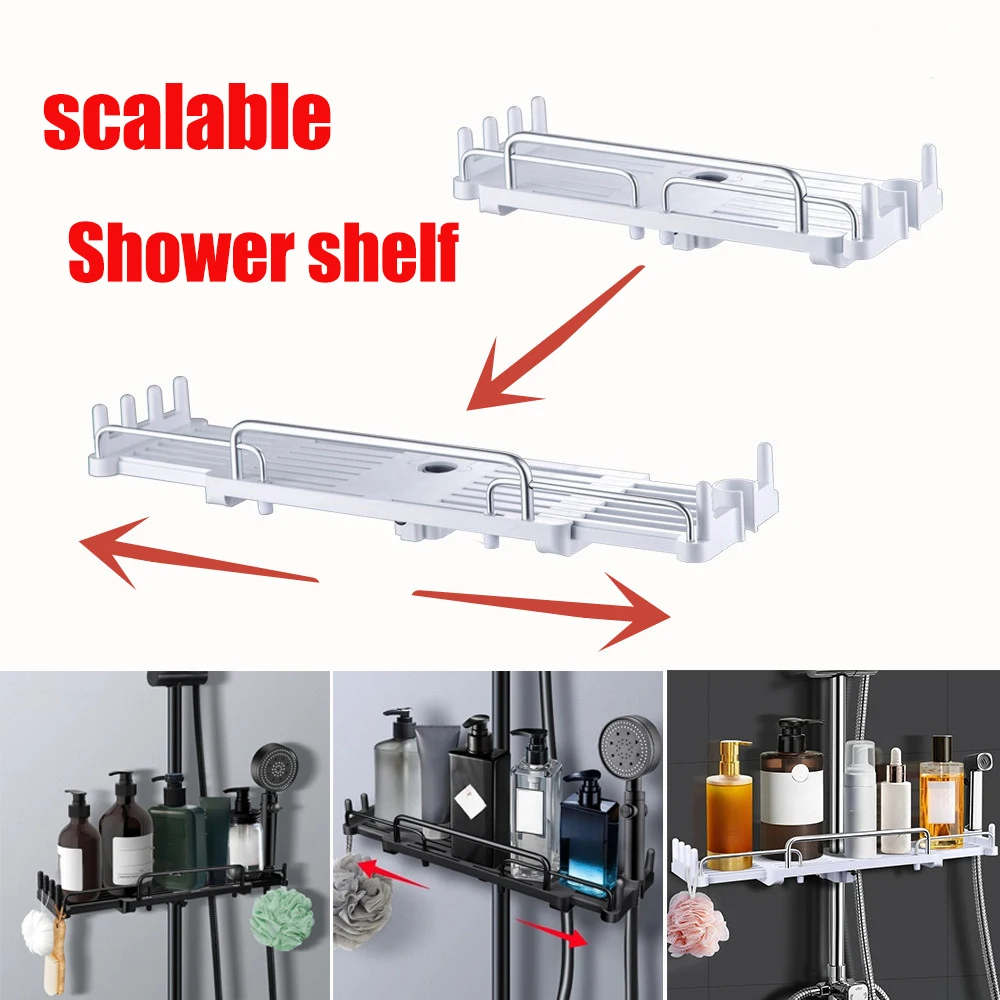 Portable Extendable Shower Shelf Without Drilling Shampoo Bathroom Rack Toilet Storage Holder Bathroom Organizer אביזרי אמבטיה
Portable Extendable Shower Shelf Without Drilling Shampoo Bathroom Rack Toilet Storage Holder Bathroom Organizer אביזרי אמבטיה