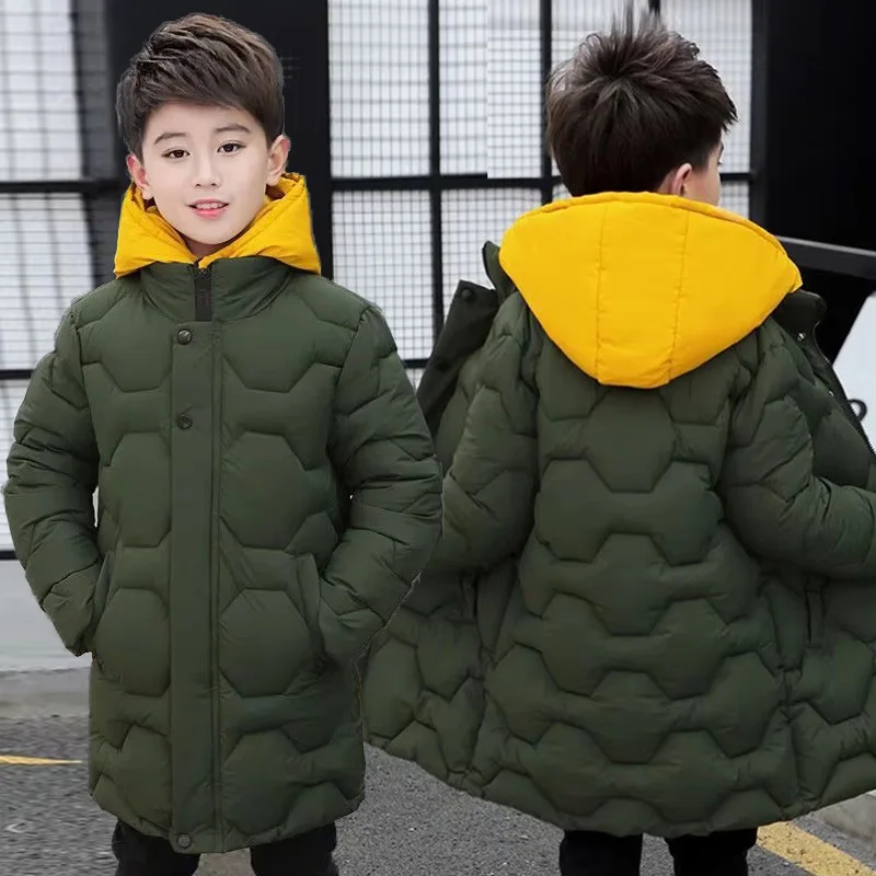 Teen Boys Long Jacket Winter Thicken Warm Kids Coats Fashion Children Hooded Outerwear New Teenager Casual Clothing 5-14 Years
Teen Boys Long Jacket Winter Thicken Warm Kids Coats Fashion Children Hooded Outerwear New Teenager Casual Clothing 5-14 Years