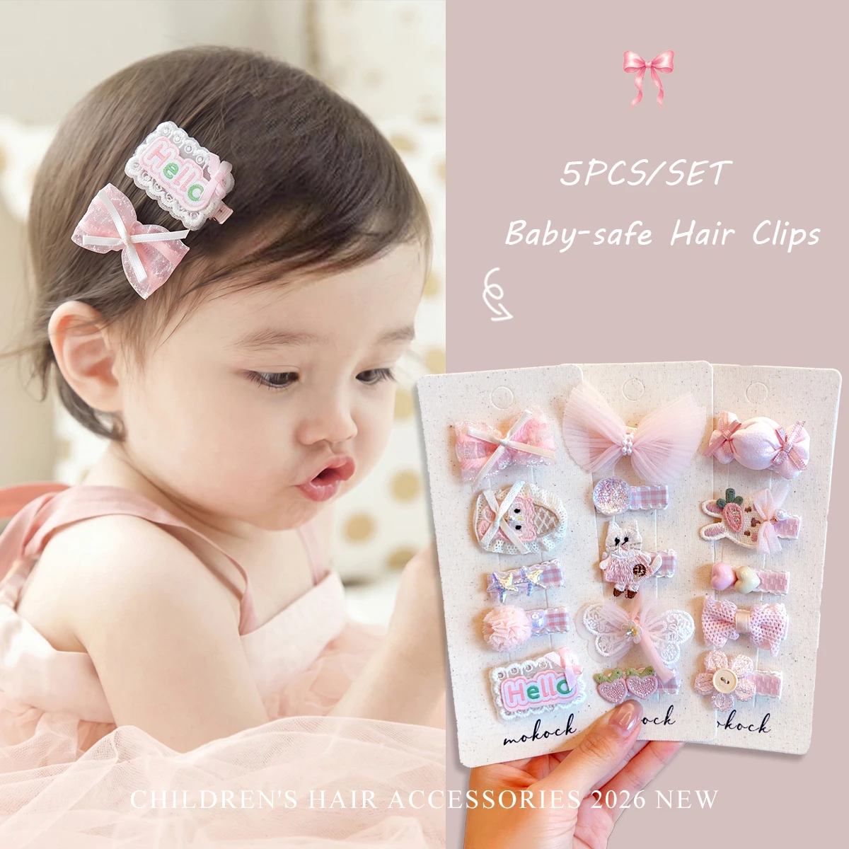 5pcs/set New Pink Blue Tulle Lace Bow Hair Clips No Hurt Hair Non Slip Barrettes for Toddler Baby Girls Birthday Party Gift 2026
5pcs/set New Pink Blue Tulle Lace Bow Hair Clips No Hurt Hair Non Slip Barrettes for Toddler Baby Girls Birthday Party Gift 2026