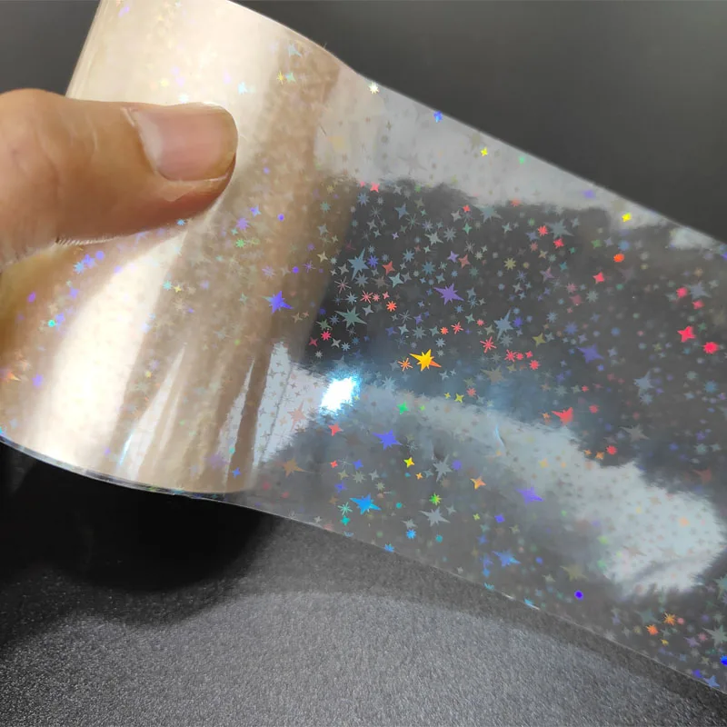 8cm Hot Stamping Foil Transparent Star Holographic Plain Rainbow Stamp Gilding Film
8cm Hot Stamping Foil Transparent Star Holographic Plain Rainbow Stamp Gilding Film