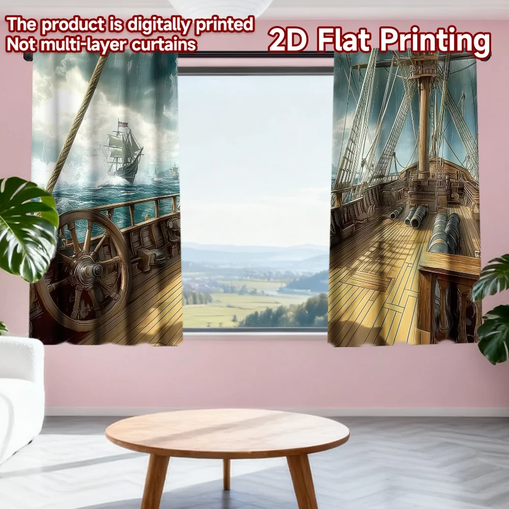 2D flat printing 2pcs Drapes Sailing Ship Adventure(1) Digital Printed Polyester Drapes Holiday Decorations for Outdoor and Home
2D flat printing 2pcs Drapes Sailing Ship Adventure(1) Digital Printed Polyester Drapes Holiday Decorations for Outdoor and Home