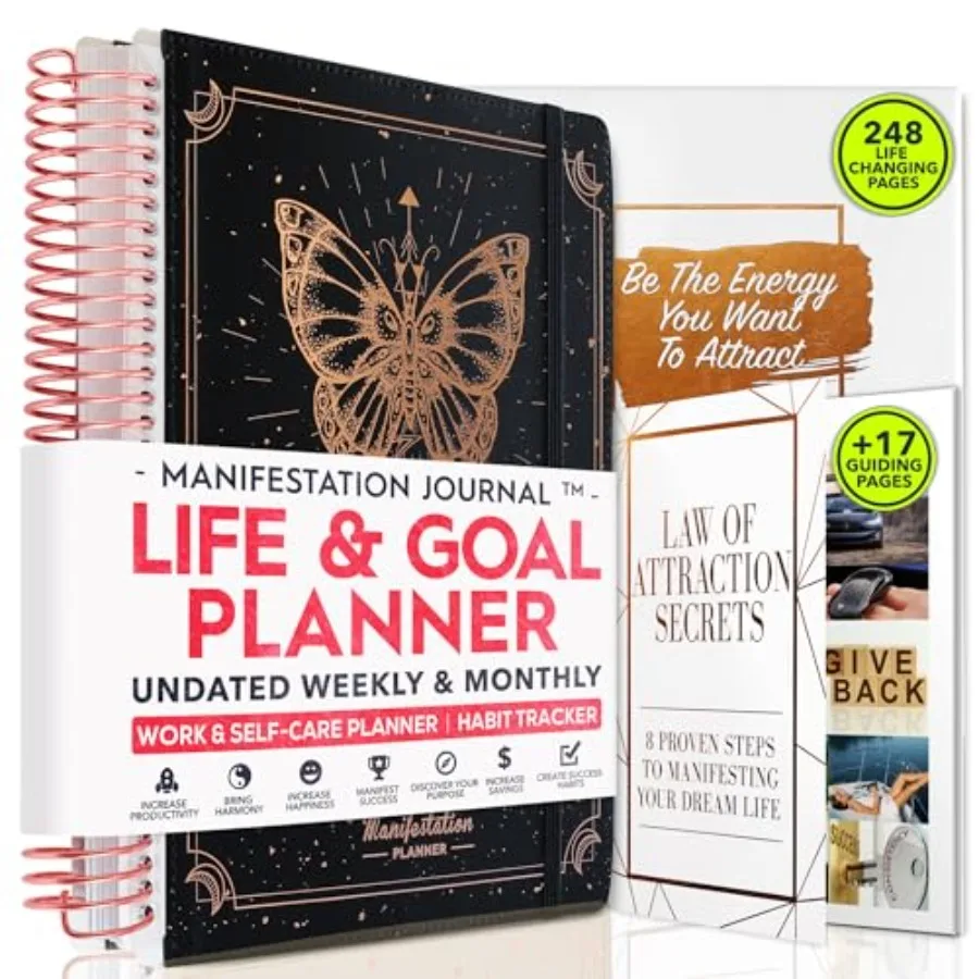 Manifestation Journal Hourly Weekly and Monthly Planner 12-Month to Increase Productivity Life Organizer and Goal Planner Spira
Manifestation Journal Hourly Weekly and Monthly Planner 12-Month to Increase Productivity Life Organizer and Goal Planner Spira
