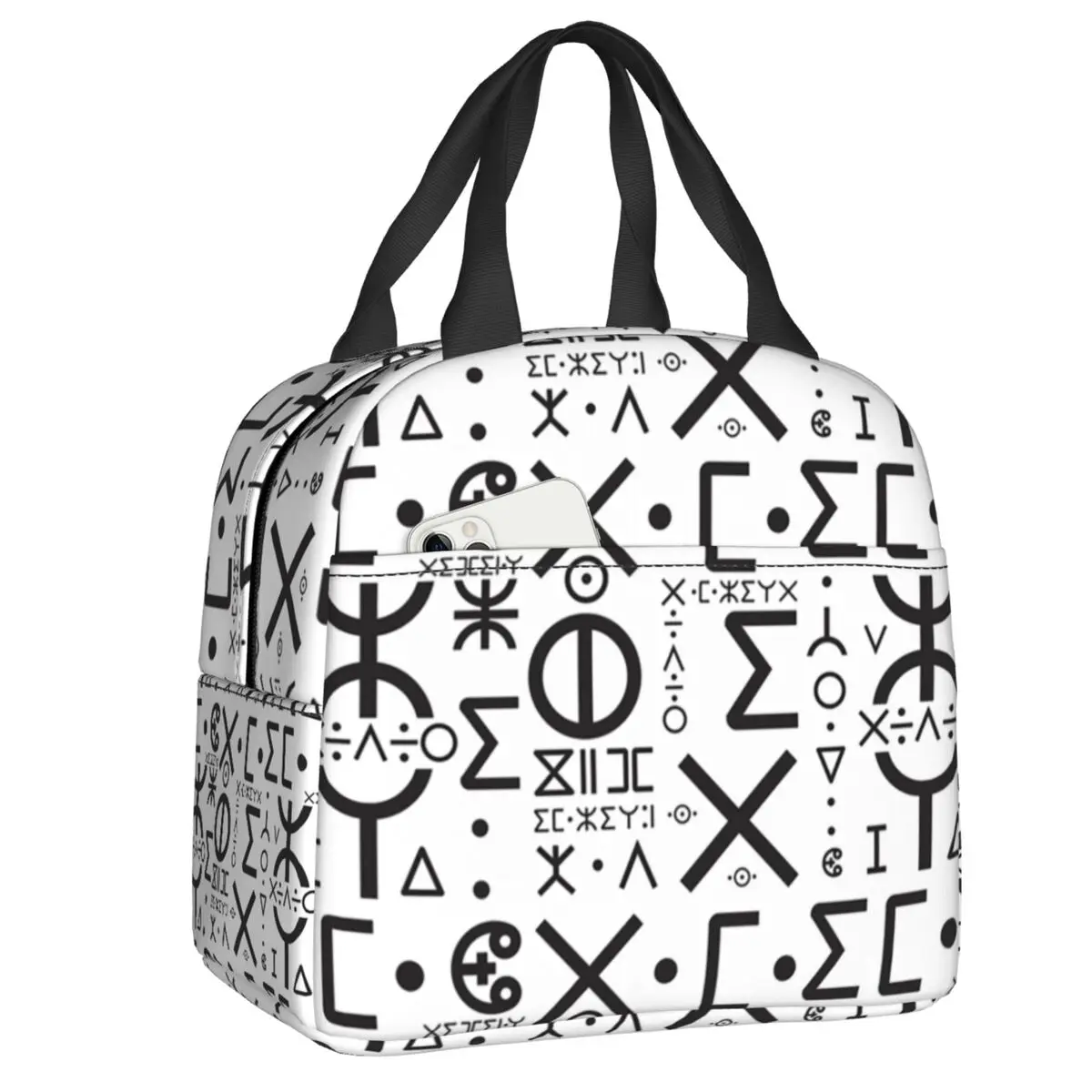 Custom Tifinagh Amazigh Alphabet Art Insulated Lunch Bag for Women Leakproof Imazighen World Flag Cooler Thermal Bento Box
Custom Tifinagh Amazigh Alphabet Art Insulated Lunch Bag for Women Leakproof Imazighen World Flag Cooler Thermal Bento Box