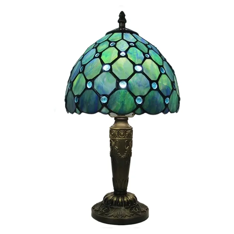 8inch 20cm Tiffany Green Beads Lampshade Vintage Desk Lamps Accent Small Table Lamp for Bedroom/ Living Room/Home Decoration
8inch 20cm Tiffany Green Beads Lampshade Vintage Desk Lamps Accent Small Table Lamp for Bedroom/ Living Room/Home Decoration