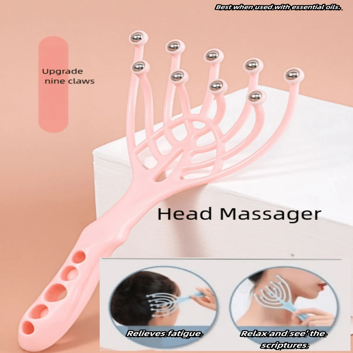 Nine-Claw Head Massager Scalp Ball Manual Massage Hair Therapy Relaxation Decompression Scratch Comb Artifact
Nine-Claw Head Massager Scalp Ball Manual Massage Hair Therapy Relaxation Decompression Scratch Comb Artifact